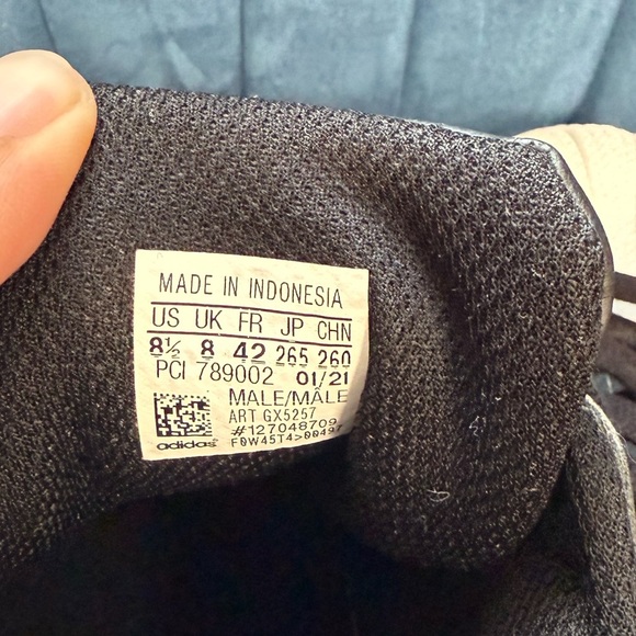 Adidas Superstar GX5257 Black White Blue Bird Men’s 8.5 - Picture 5 of 6